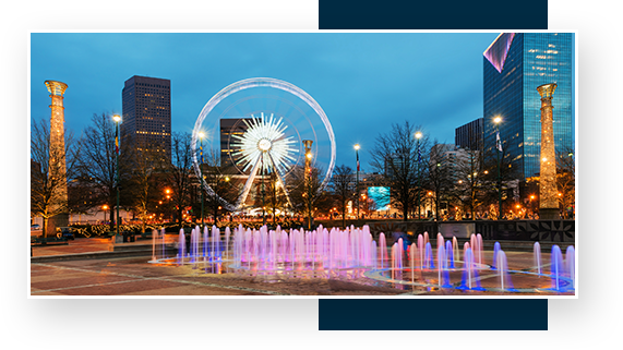 Atlanta Relocation Expert - The Skywheel as seen from Centennial Olympic Park